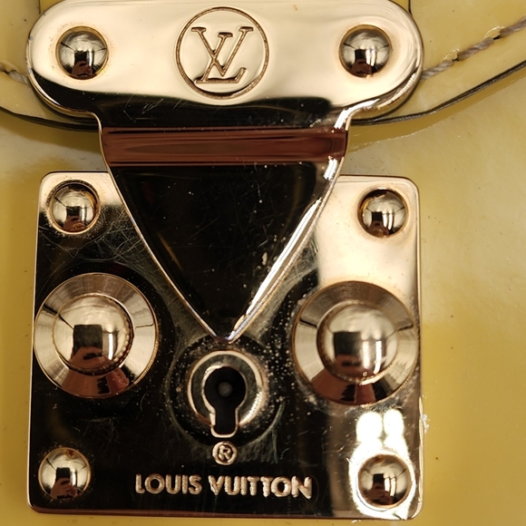 LOUIS VUITTON Yellow Vernis Leather Monceau BB Bag - Picture 11 of 16